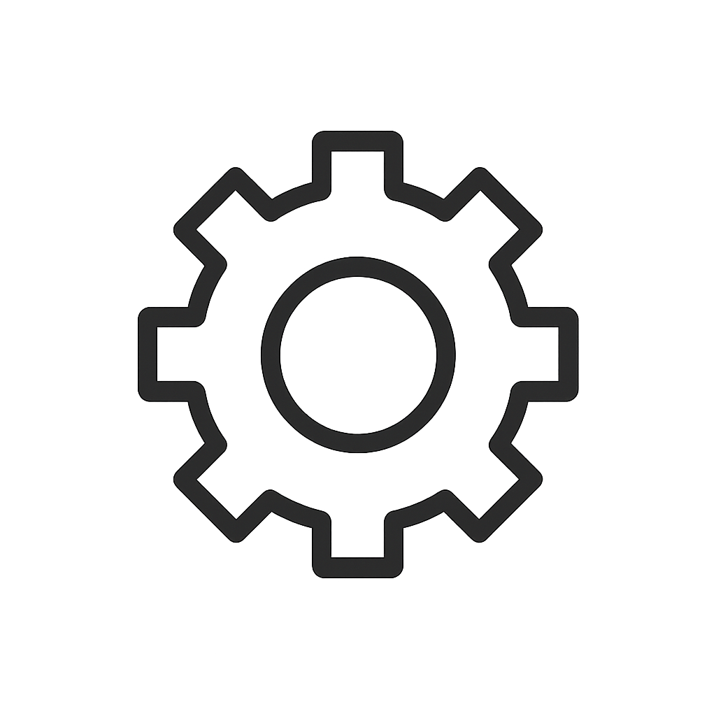 Gear  Settings iconLucide settings or cogFont Awesome facogs